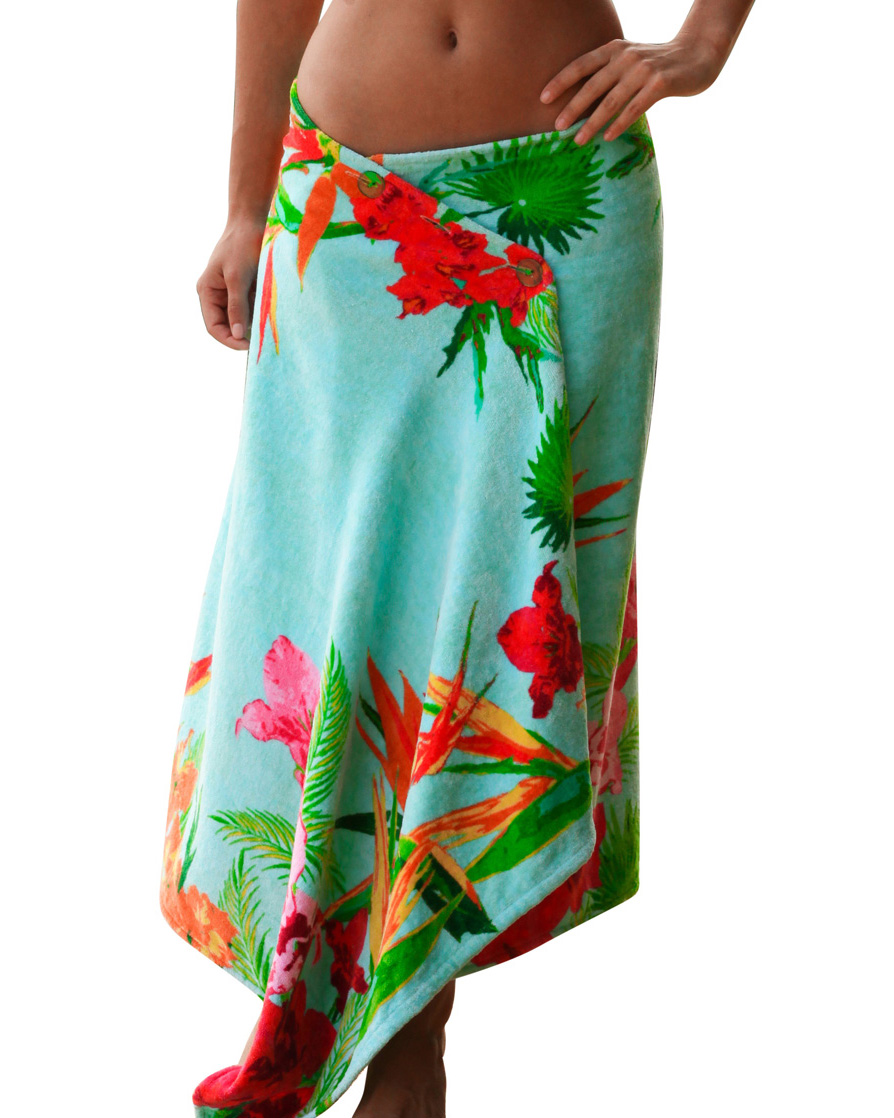 Simple Sarongs Maui Paradise Cover-up Sarong - Aqua Sky Boutique